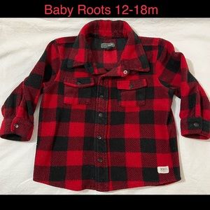 Baby Roots fleece cardigan 12-18m